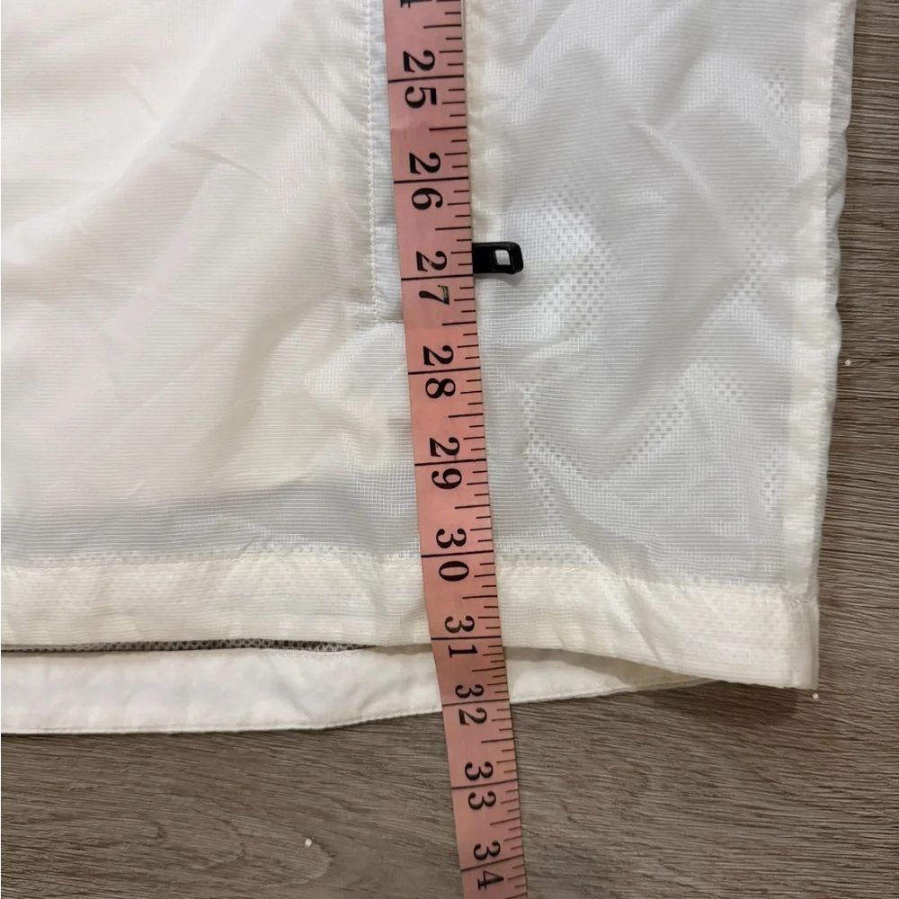 The North Face White Hooded Pullover Windbreaker